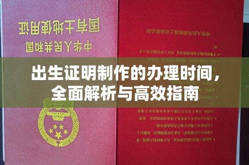 红寺堡出生证明制作的办理时间，全面解析与高效指南