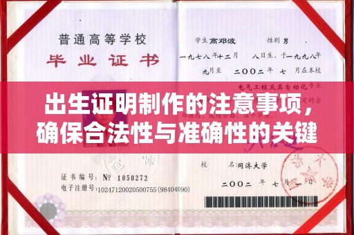 红寺堡出生证明制作的注意事项，确保合法性与准确性的关键步骤